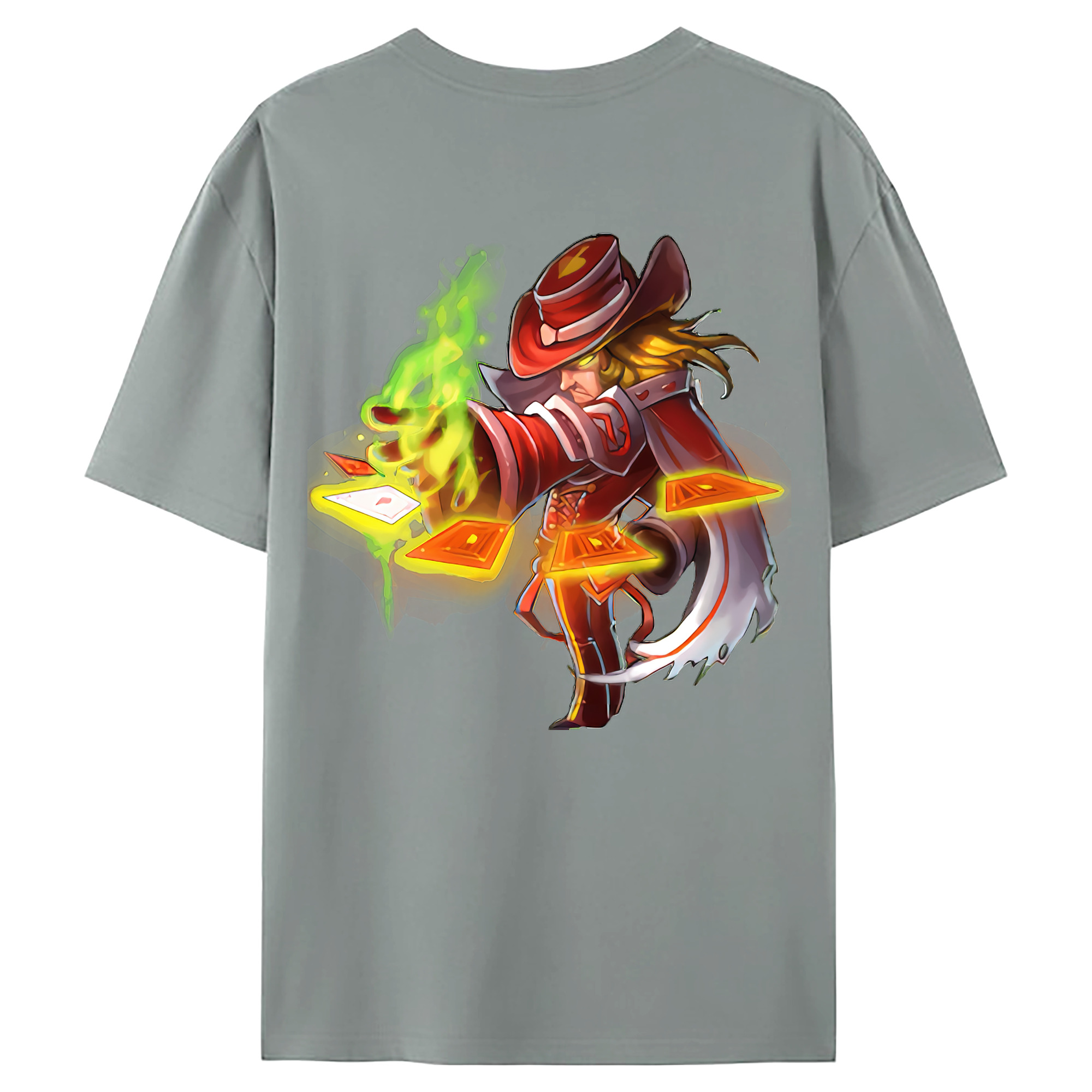 （画像用） リーグ・オブ・レジェンド League of Legends LOL 綿100％ メンズ半袖Tシャツ（バックプリント） 通気性